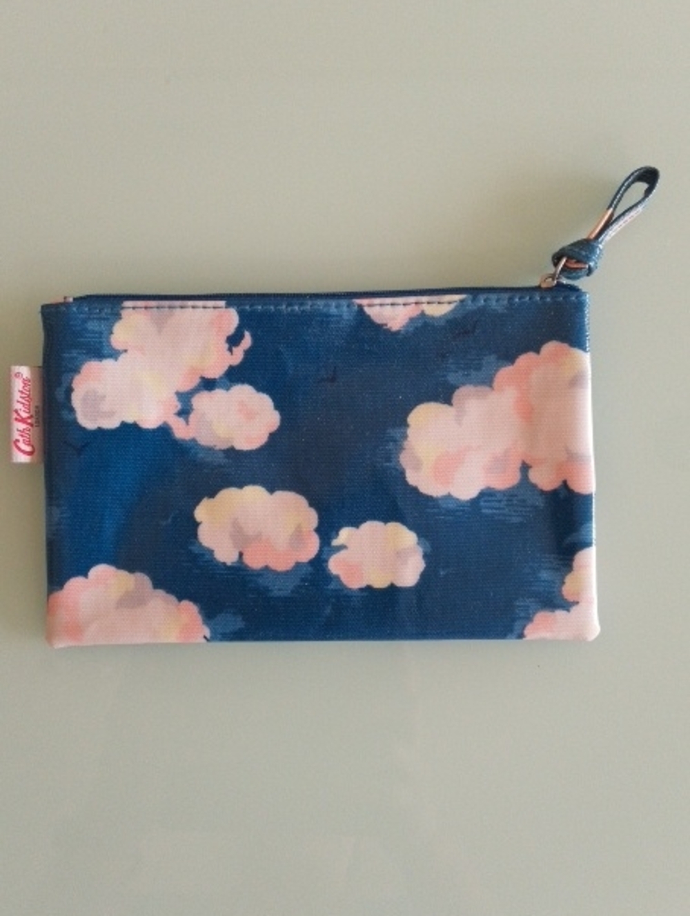 Cath Kidston Cloud Print Zip Pouch with Pink Clouds